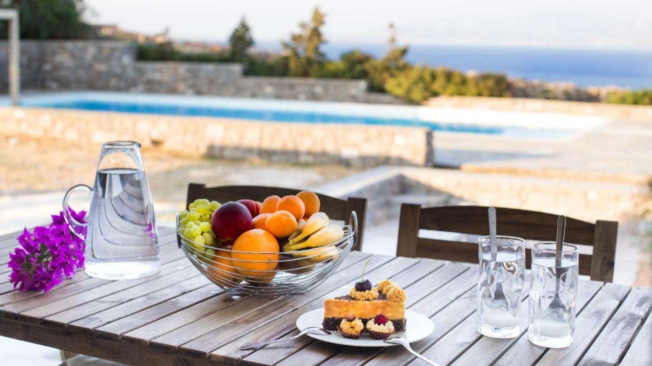 Kallirroe Deluxe Villa With Sea View And Pool Chrisi Akti  Extérieur photo